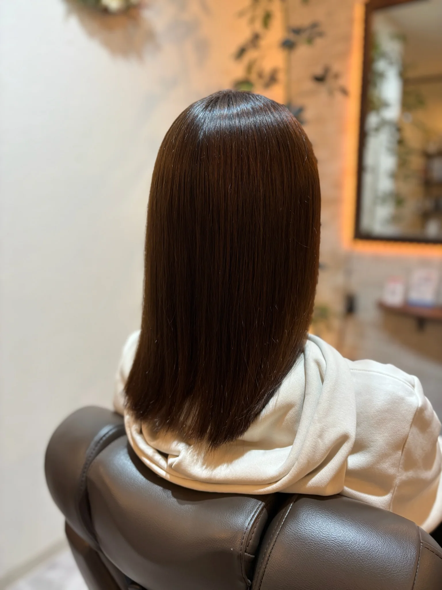 40代50代の縮毛矯正 ミディアムボブの仕上がり
